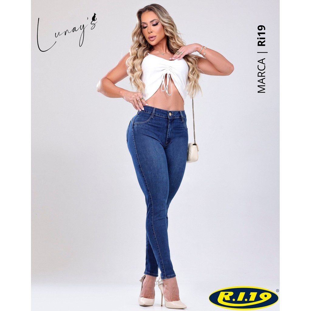 Calça Skinny Cintura Alta Levanta Bumbum Ri19 L524 Lunays