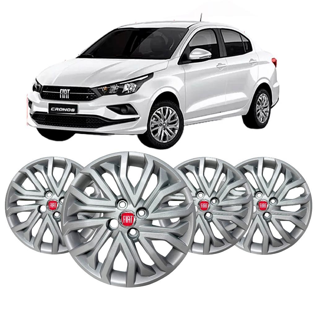 4 Calota Roda Prata Cubo Padrao Fiat Argo Cronos 2022 Aro 15 | Shopee ...