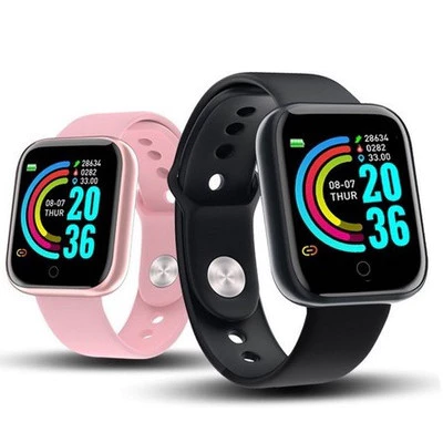 Smartwatch D20 Relógio Inteligente y68 Esportivo Bluetooth Android iOS Com foto Na Tela
