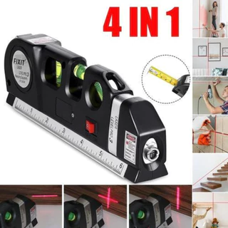 Nível A Laser 3 Linhas E Trena Régua Nivelador Profissional3