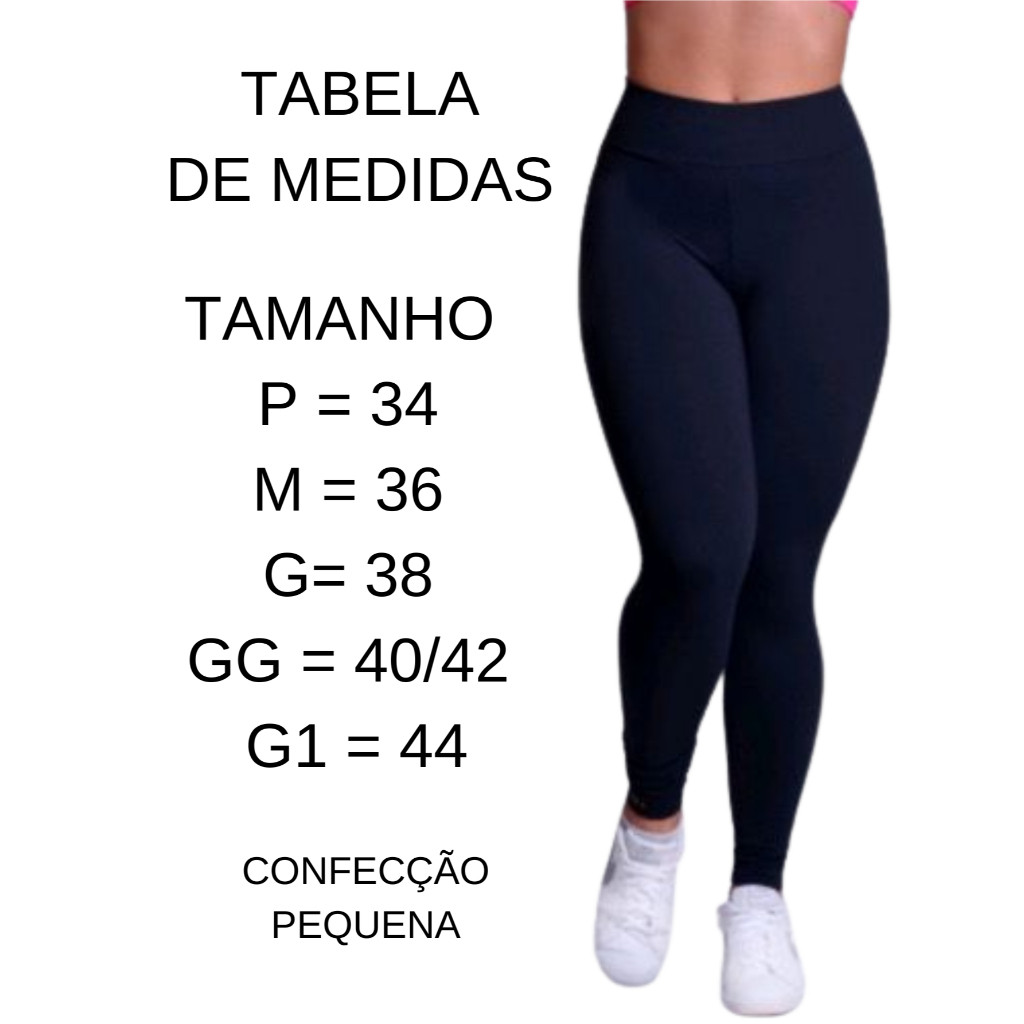 Calça Legging Original POWER tecido grosso cos alto não fica ...