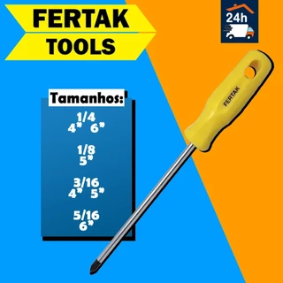 Chave Phillips Ponta Imantada - Fertak em Oferta na Shopee