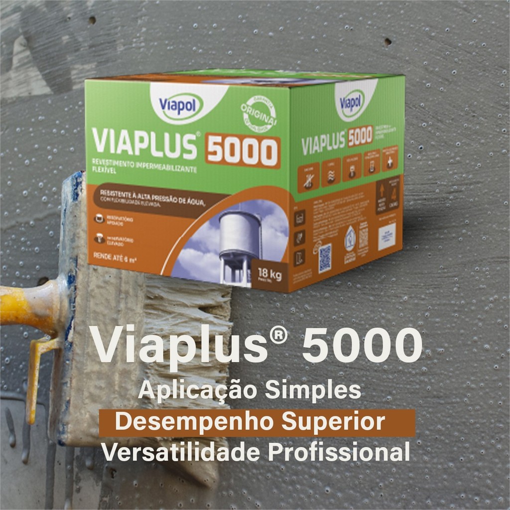 Impermeabilizante ViaPlus 5000 18Kg Alta Resistêntecia a Pressão da ...