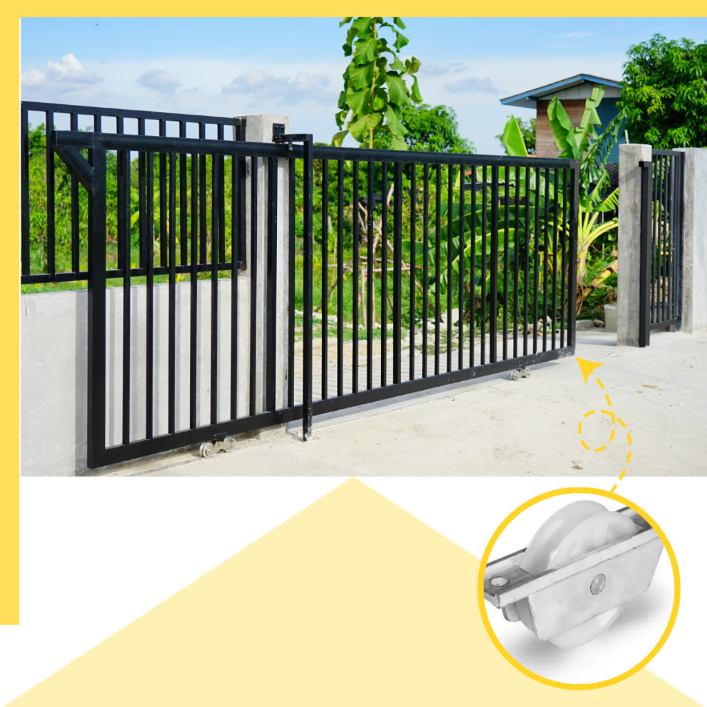 Kit 2 Rodinha Roldana Portão De Aluminio Correr Roda Nylon