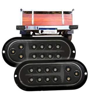 Par Lanterna Traseira LED Carreta Carretinha Reboque Cristal Universal 11 Leds Meia Luz Pisca Freio Par Lanterna Traseira LED Carreta Carretinha Reboque Cristal Universal 11 Leds Meia Luz Pisca Freio