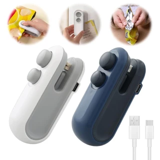 Kit 2 Peças Mini Máquina Seladora Recarregável Para Embalagens Plásticas - Selagem Rápida/ Alta Qualidade/ Promoção -WYL em Oferta na Shopee