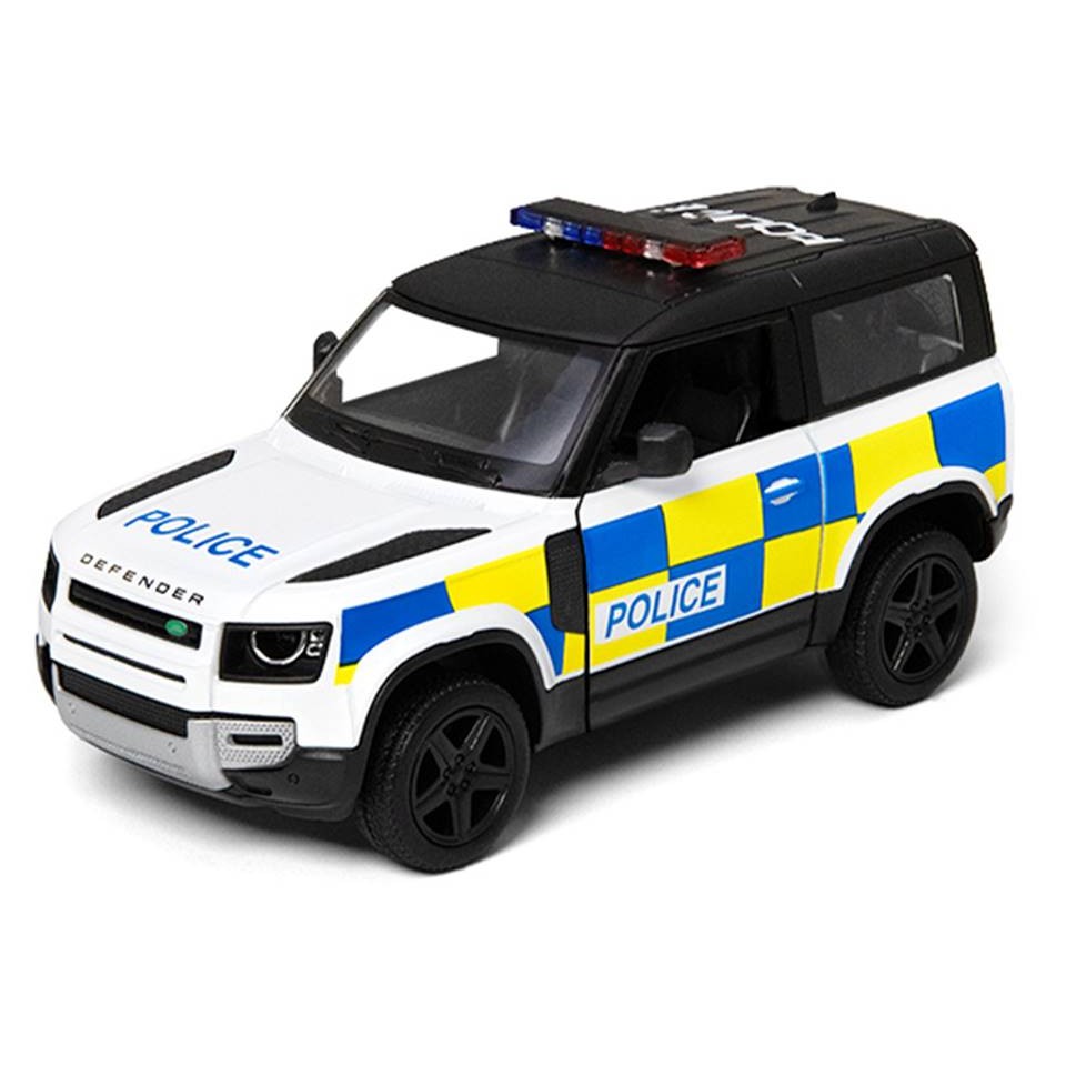 Miniatura Land Rover Defender Branco 1:36 - Kinsmart - Carrinhos e Cia