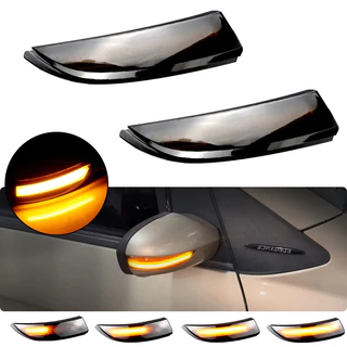 2 Pçs Lente De Fumaça Sinal De Volta Dinâmico LED Espelho Retrovisor Luz Para Ford Fiesta Mk7 2008-2017 Para Ford B-Max