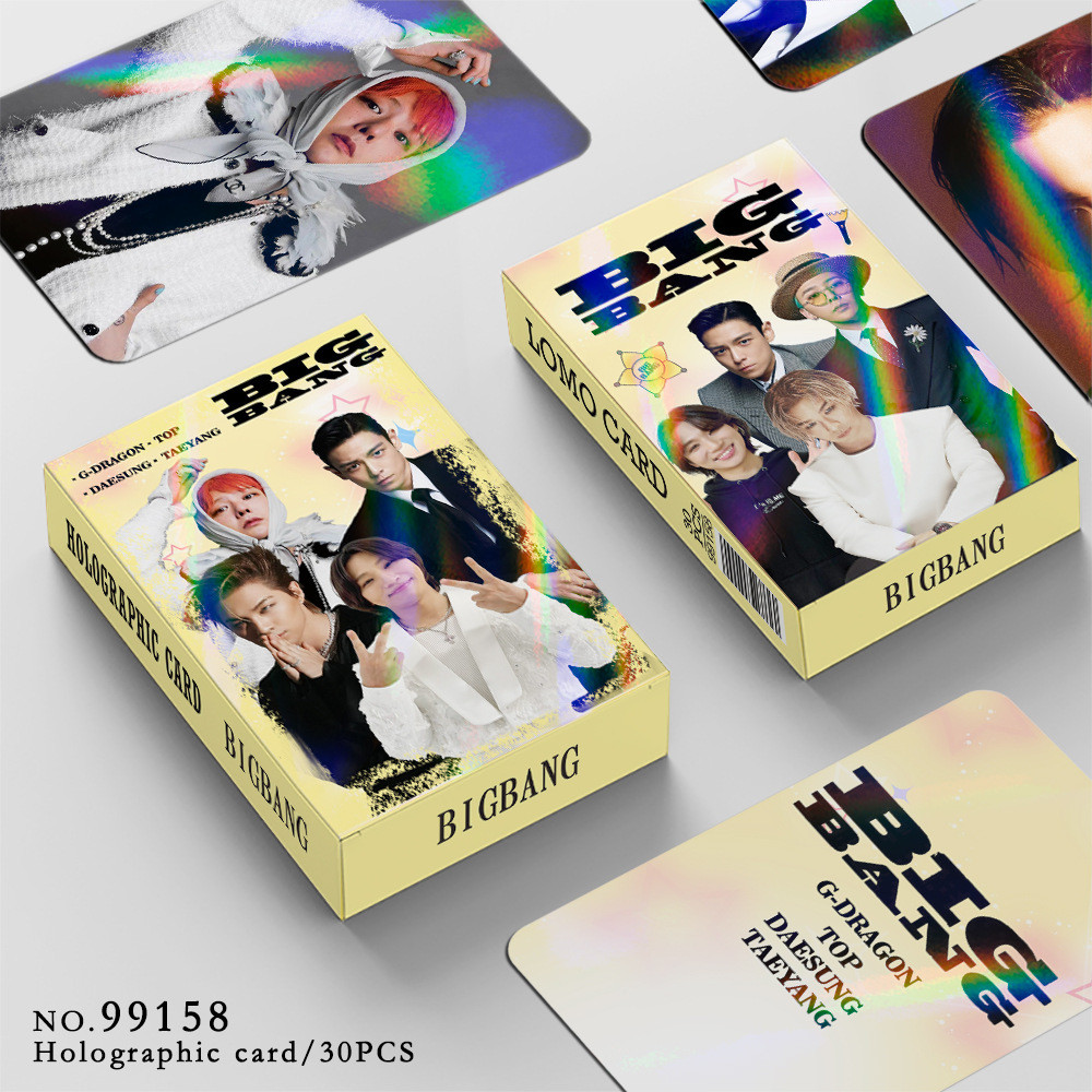 30-124pcs BIGBANG G-DRAGON Übermensch POWER Laser Holográfico Lomo
