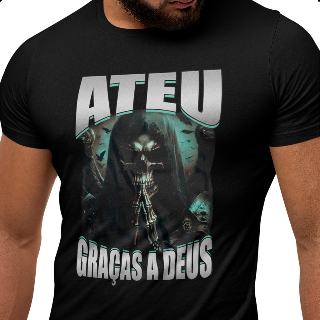 Camiseta Meme Ateu Graças a Deus Engraçada 100% Algodão | Shopee Brasil
