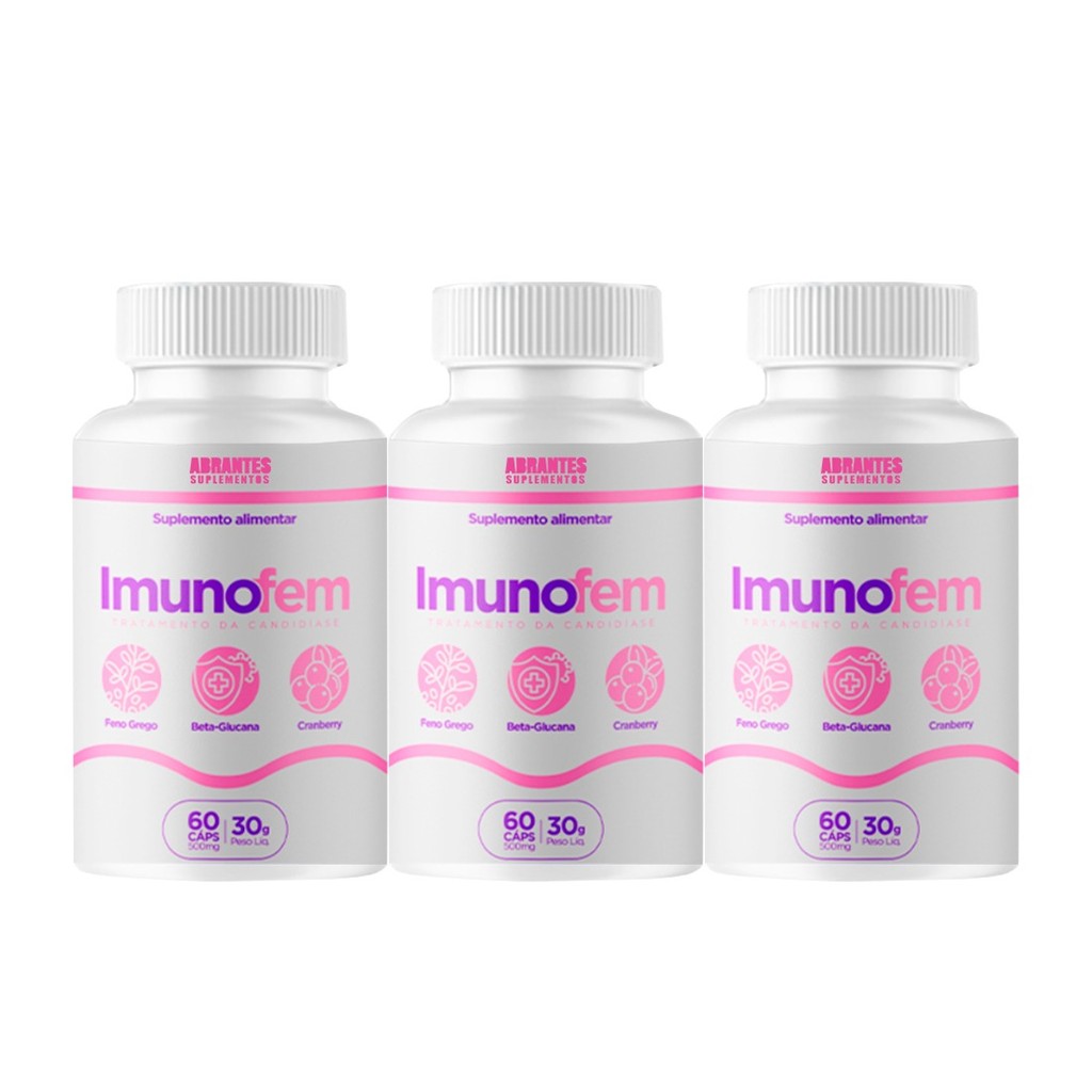 3x Imunofem Caps Original 60 Cápsulas - 3 potes original | Shopee Brasil