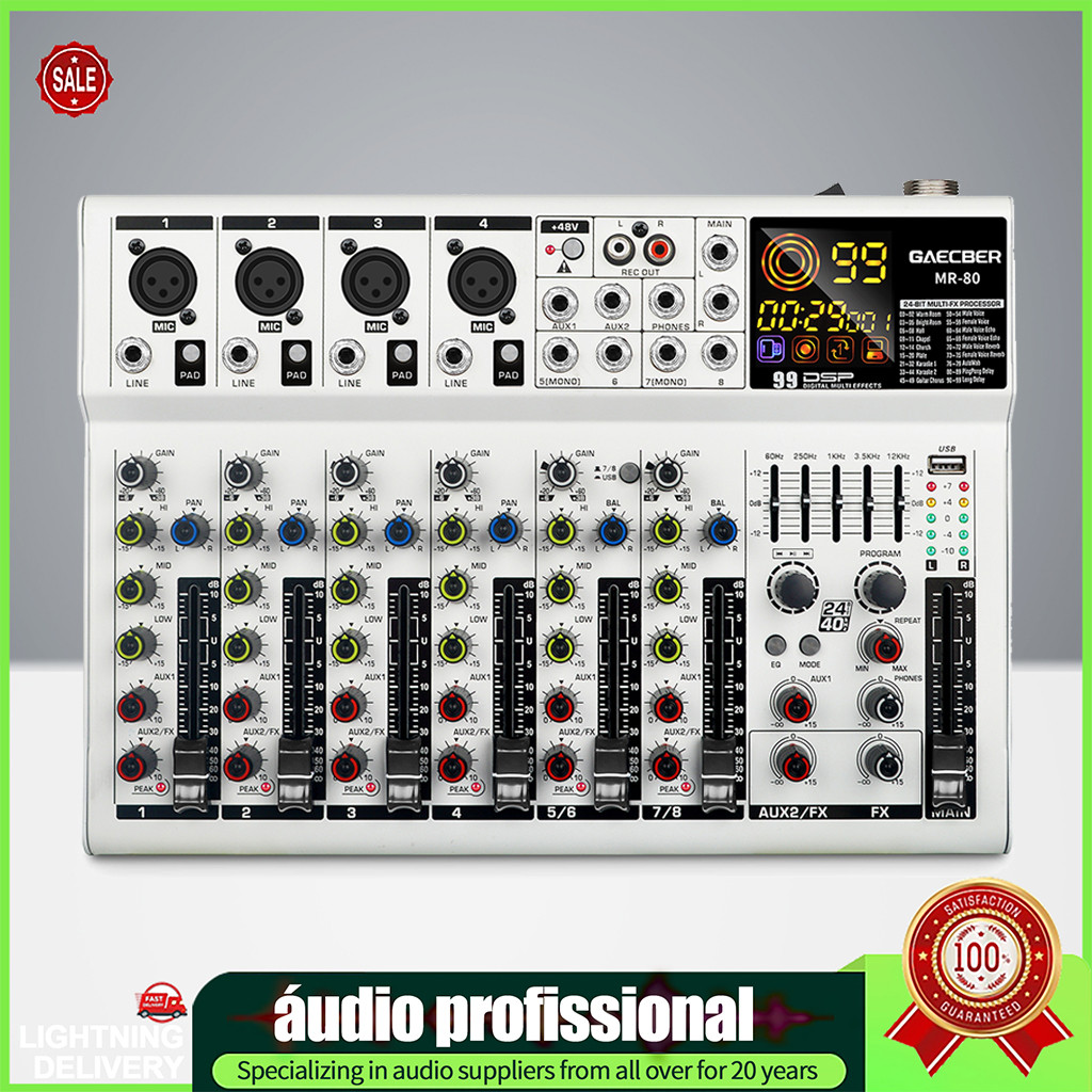 Propesyonal na Audio Mixer Profissional Bluetooth Amplificador De Porta ...