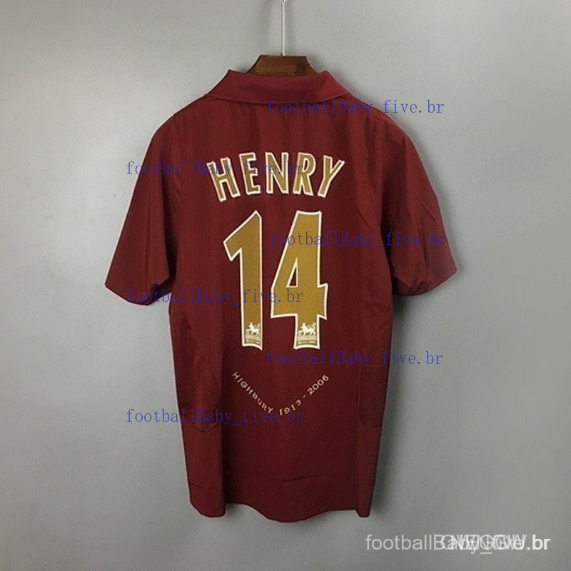 05/06 Arsenal retro Casa 2005/2006 henry 14 Camisa De Futebol Uniformes LXOY
