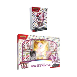 Kit Pokémon 01 Mini Box 151 + 01 Box Mew Ex E Mewtwo Copag