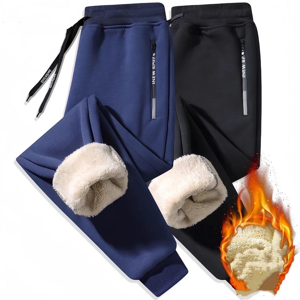 calça moletom de lã grossa unissex (envio imediato)