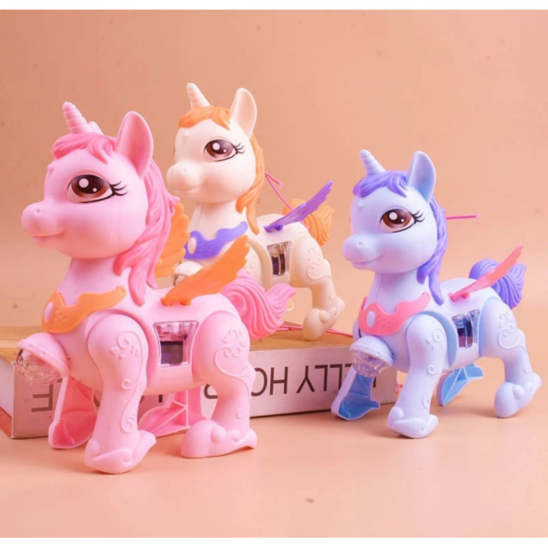 Brinquedo Unicórnio Pônei Elétrico Infantil com Luz, Som e Movimento ...