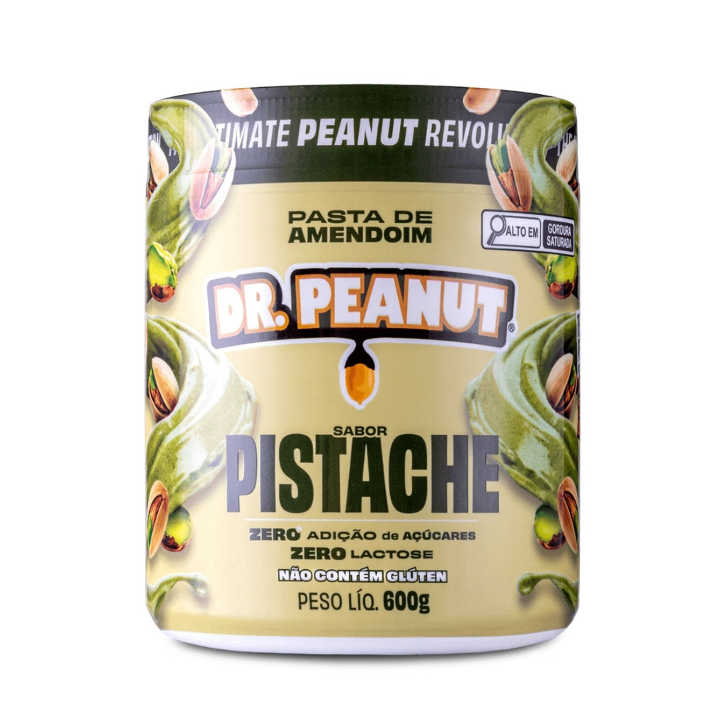 Pasta De Amendoim Com Whey Protein 600g Dr Peanut Pistache