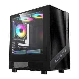 Gabinete Gamer Acegeek Blade, Mid-Tower, Lateral de Vidro, Preto, AG-BLADE-BK em Oferta na Shopee
