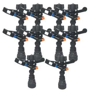 Kit 10 Aspersor Irrigador De Impacto 360 30 Metros Pasto Horta Jardim