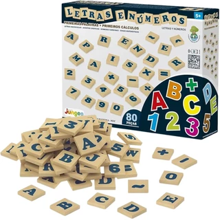 Brinquedo Educativo Letras E Números 80 Peças - 703 Junges