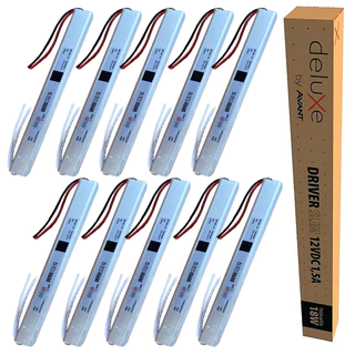 Kit 10 Fonte Slim Driver 12V 1,5A 18W Bivolt 127v 220v Para Perfil Fita De Led Avant em Oferta na Shopee
