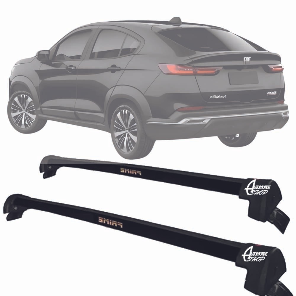 Rack Teto Aluminio Prime Fiat FastBack Turbo Audace Preto | Shopee Brasil