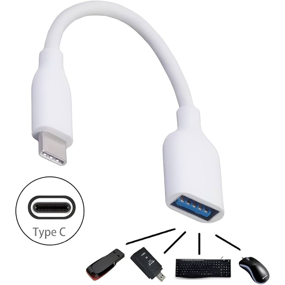 Cabo Adaptador OTG USB para Tipo C Mouse Teclado Pendrive 3.0