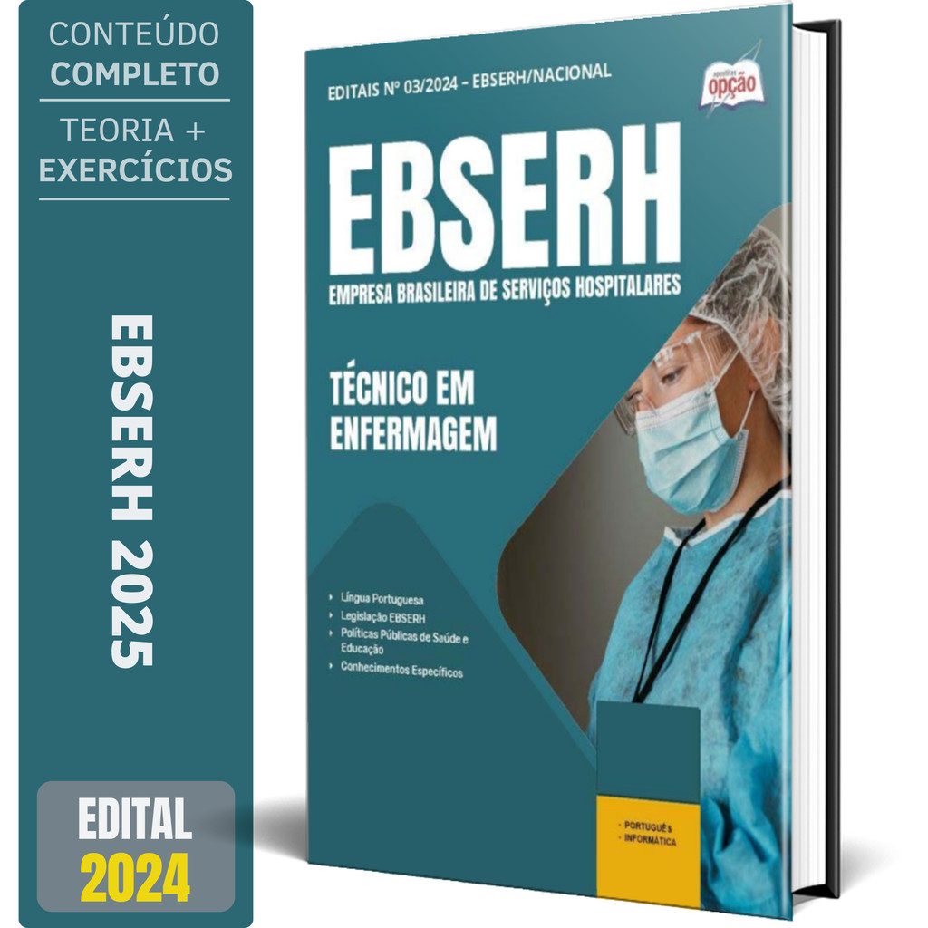 Apostila EBSERH 2025 - Técnico em Enfermagem | Shopee Brasil