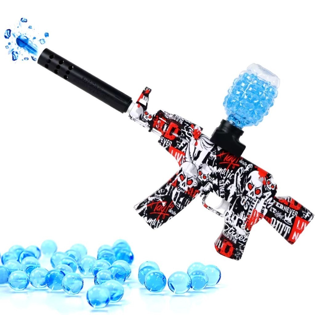 Arma Metralhadora blaster Lança Bolinhas De Gel Elétrica Pistola de gel ...