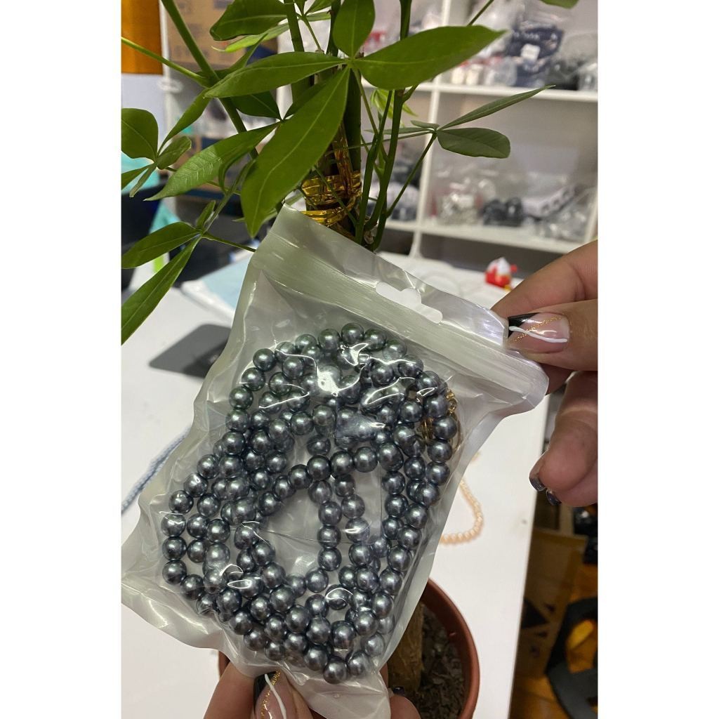 Cordão Para Celular Com Pérolas - Corrente Antiperda Branca E Elegante