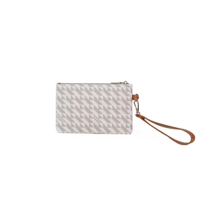 Necessaire de Viagem Feminina com Alça Pequena Monograma BG Bege
