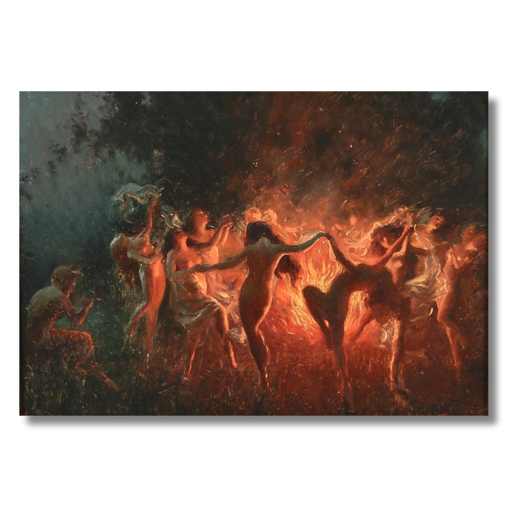 Quadro Decorativo Místico Dança do Fogo Joseph Tomanek Arte Estilo