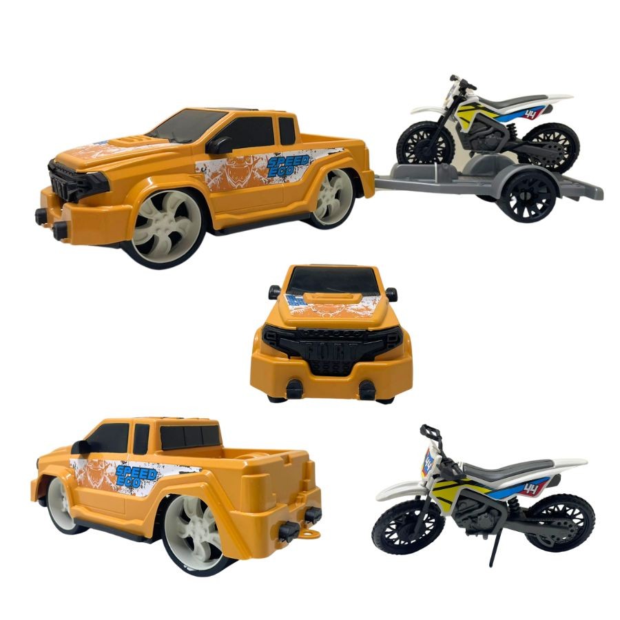 Carrinho Brinquedo Carro Carretinha Moto Trilha Infantil Menino