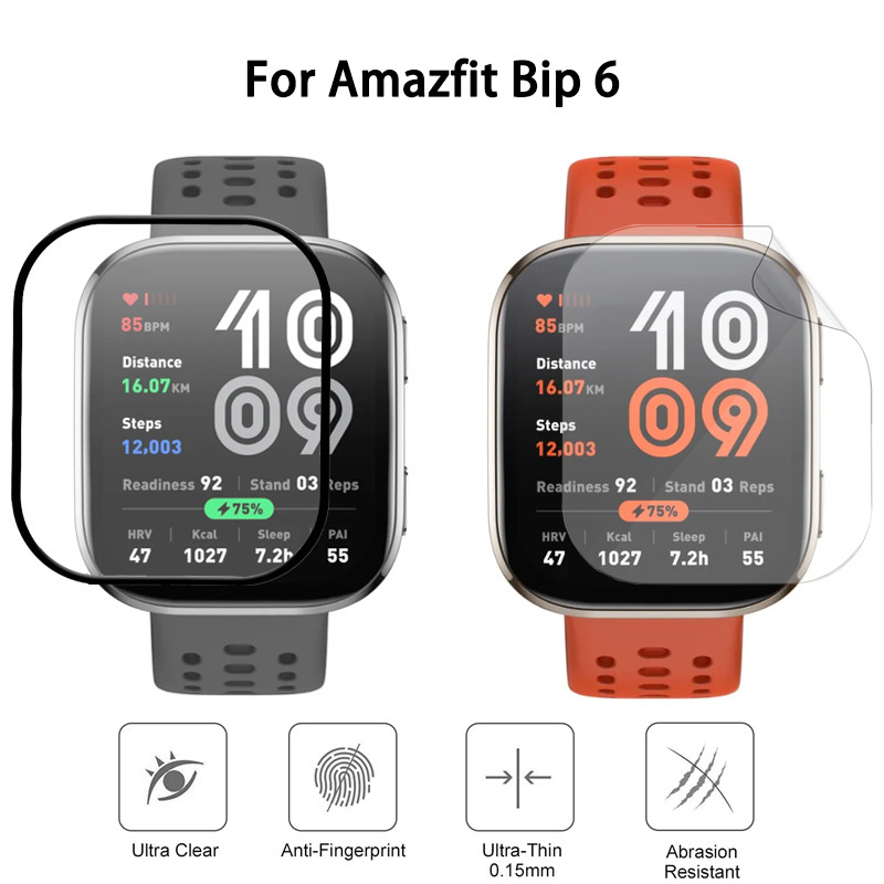 4 Pellicole TPU 9H Per Amazfit Bip 5 – Anti-bolla, Trasparenti 3D, Antigraffio E Oleorepellenti - 3