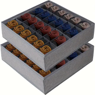 Organizador Dobrável 24 Compartimentos para Roupa Íntima Meia Cueca Calcinha Armário Gaveta em Oferta na Shopee