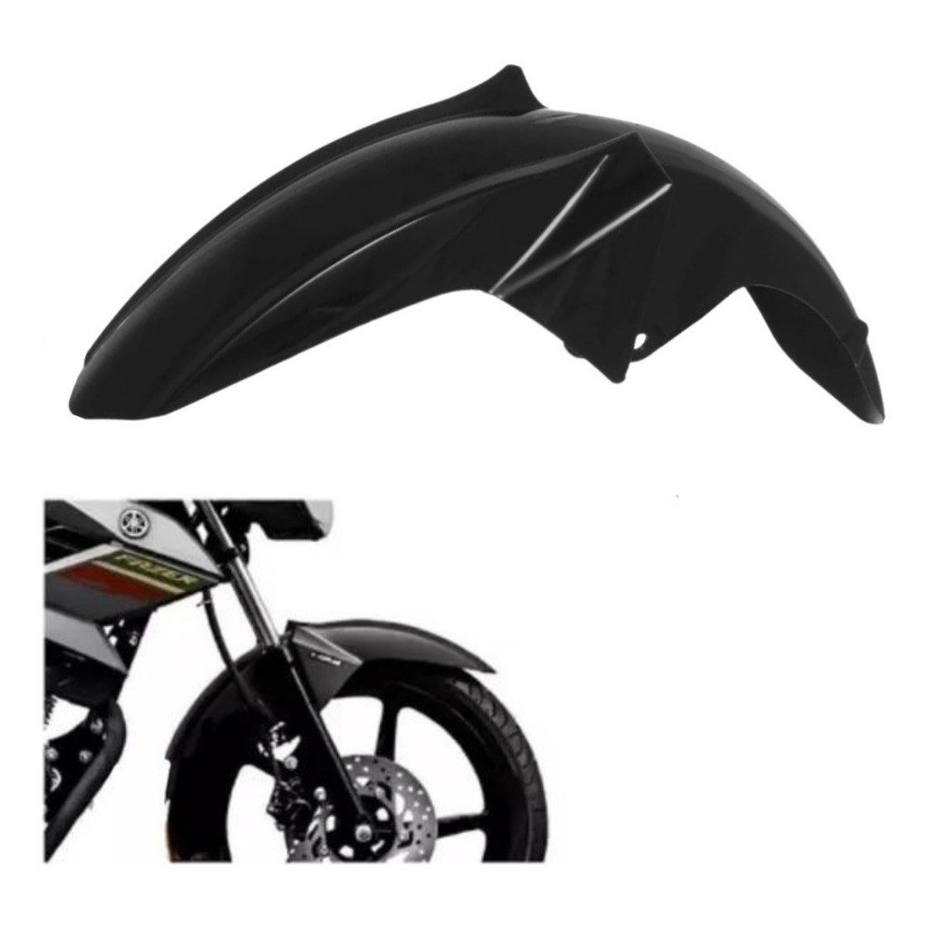 Paralama Dianteiro Compatível com Moto Yamaha Fazer 150 2014 Cor Preto ABS 100% Virgem e Proteção UV