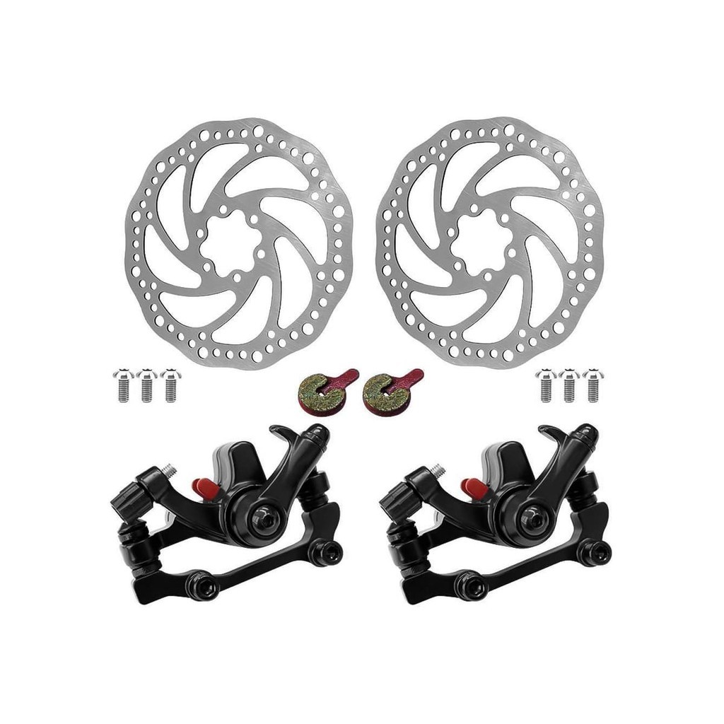 Kit Freio a Disco Mecanico para Bicicleta Aro 29 26 24 e 20 com disco e ...