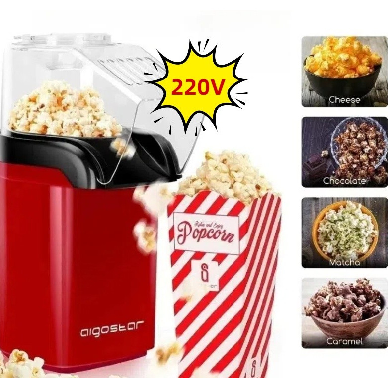 220V Pipoqueira Elétrica Ar Quente Máquina Fazer Pipoca Sem Óleo