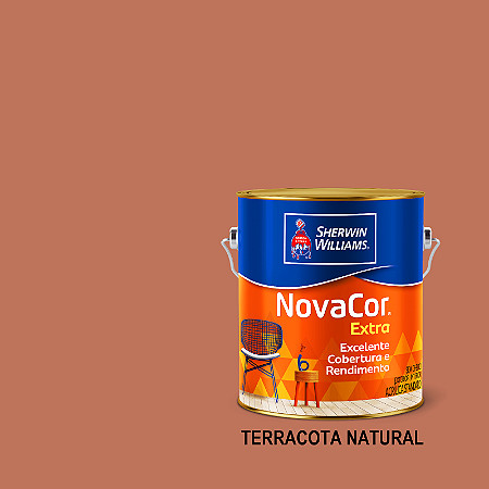 TINTA SHERWIN WILLIANS 900ML NOVACOR EXTRA COR TERRACOTA | Shopee Brasil