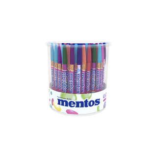 Caneta Jet Lux Compactor Mentos Balde 112 unds Sortidas
