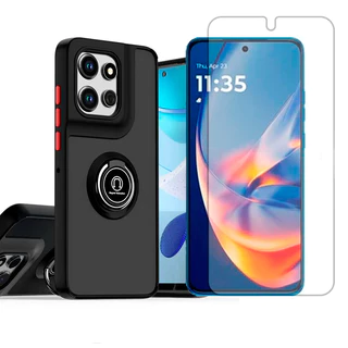 Capa Anel Para Motorola Moto Edge 50 Neo + Pelicula Hidrogel
