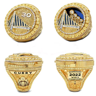 Anel giratório do campeonato do Curry Golden State Warriors da NBA 2022 e - * -