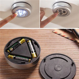 Lâmpada Leds Adesiva Sem Fio Touch De Pilha De Segurança Portátil Para Armário Casa