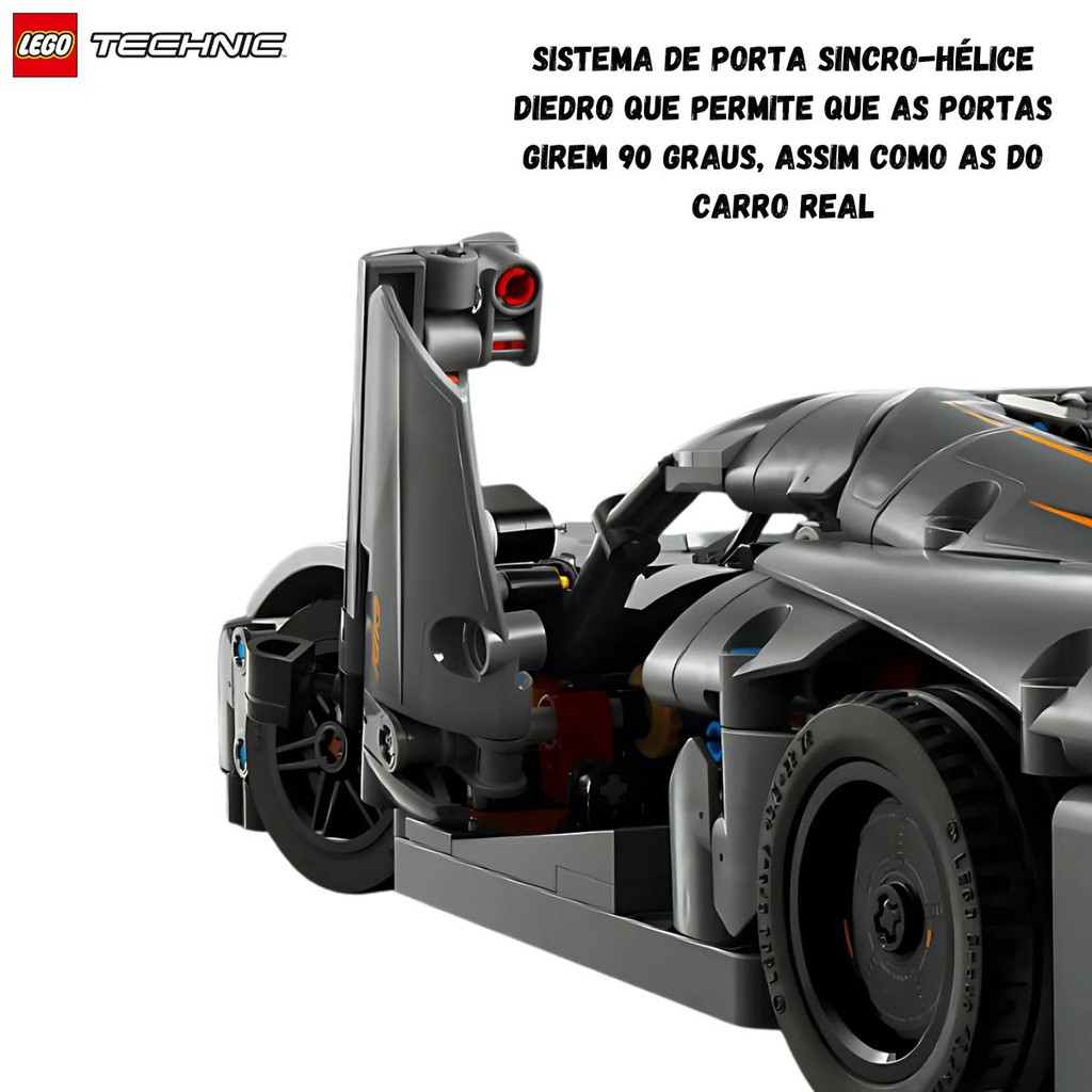 Lego Technic Koenigsegg Jesko Absolut Cinza 801 Peças 42173