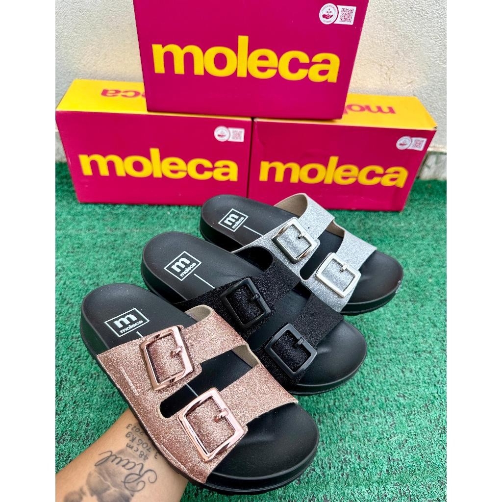 SANDALIA LANÇAMENTO PAPETE MOLECA ORIGINAL FIVELA COM BRILHO TRATORADA ...