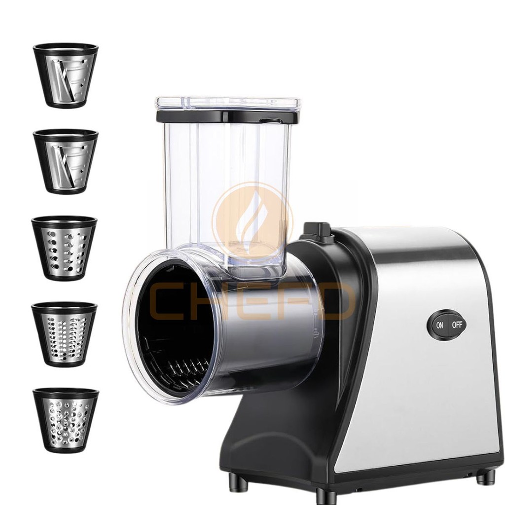 Ralador e Fatiador Elétrico 1000W – Prático para Legumes, Qu