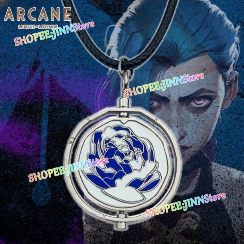 JINN-League Of Legends Arcane JINX EKKO Rotativo Azul Rosa