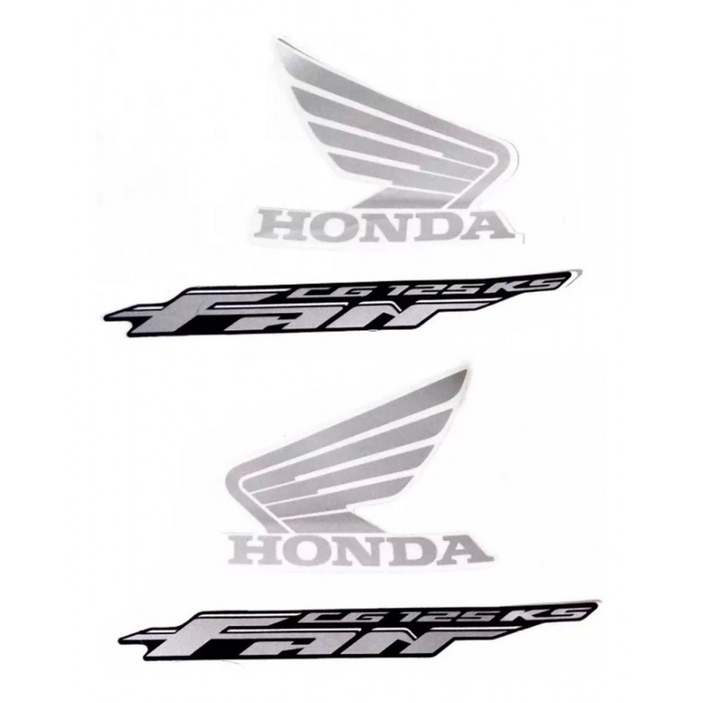 Kit Adesivos Faixas Moto Honda Fan 125 Ks 2009 2010 Preta Jogo Adesivo ...