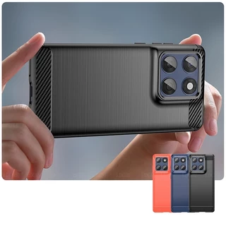 Capa Motorola Moto Edge 60 5G Armadura À Prova De Choque Pára-Choques Traseiro TPU Fibra De Carbono Macio Fundas