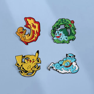 Desenhos Animados Pokemon Esmalte Pino Elf Bolso Monstro Pikachu Broche Anime Jogo Pinos Emblemas Acessórios Presente Pa